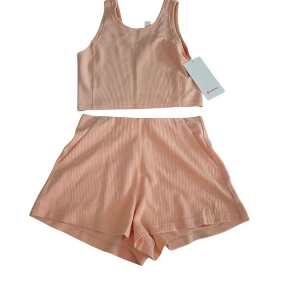 lululemon athletica Other - Peach Ribbed  Set- Lululemon Size 4